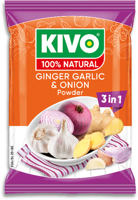 KIVO 100% NATURAL GINGER, GARLIC AND ONION POWDER